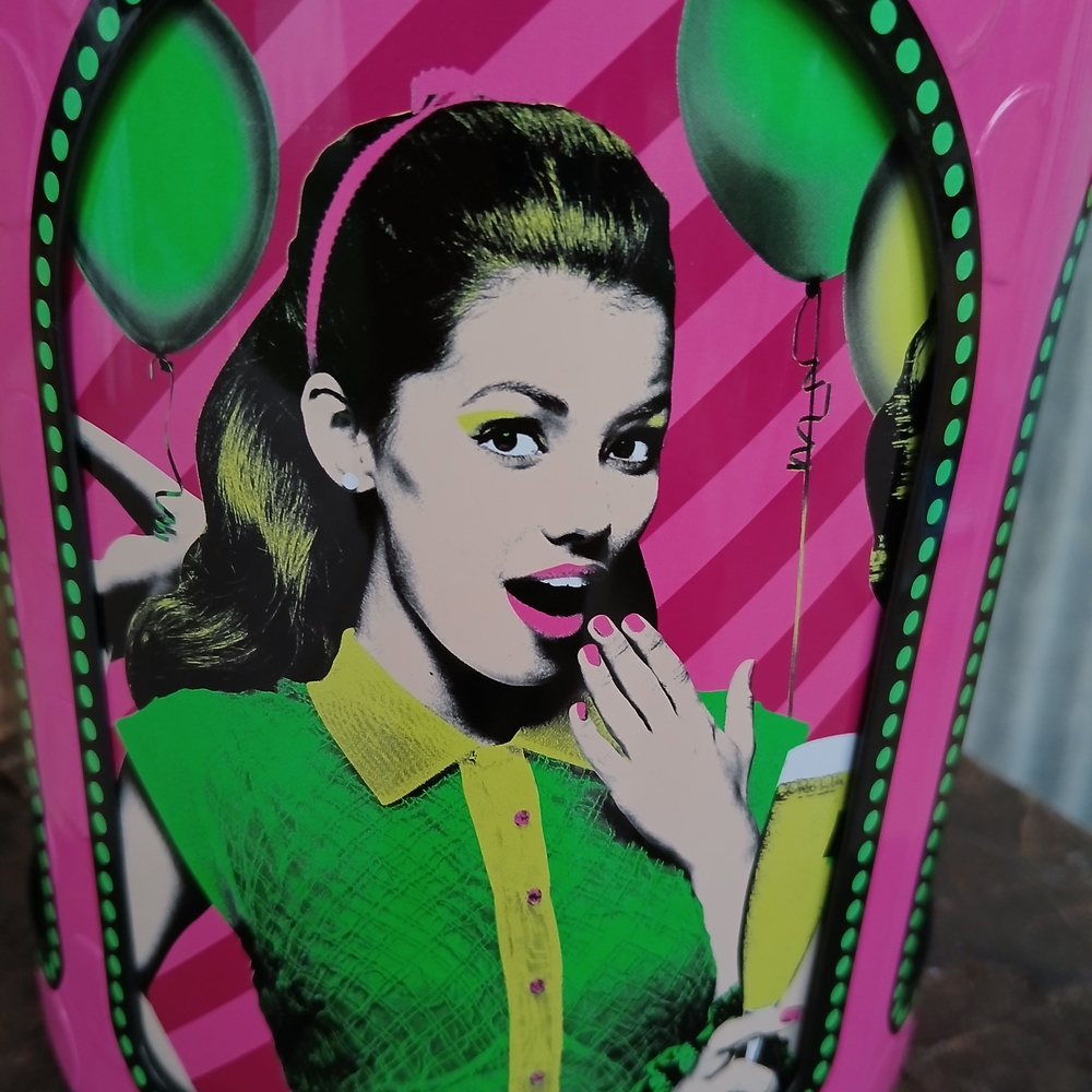 Benefit Cosmetics Maximalist Pink Party Bucket Collectible 3 Piece Tin Canister - Picture 7 of 11